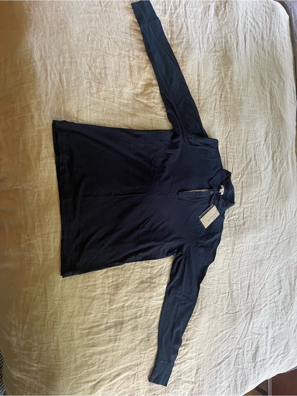 Burberry Brit True Indigo Long-Sleeve Polo